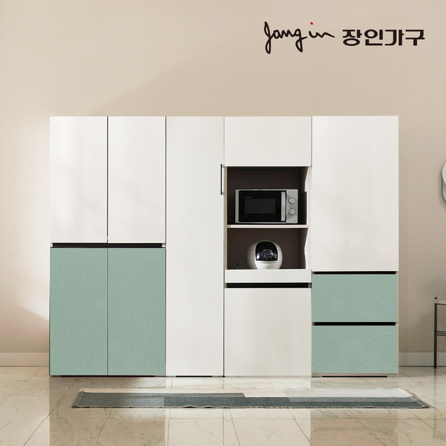 스페이스 광폭 2400 광파오븐 렌지대 주방수납장