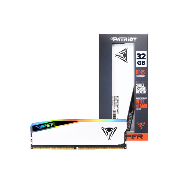 패트리어트 DDR5 32G PC5-48000 CL42 VIPER Elite 5 RGB 6000MHz (32G*1) 싱글패키지 파인인포 (하이닉스 칩 내장)