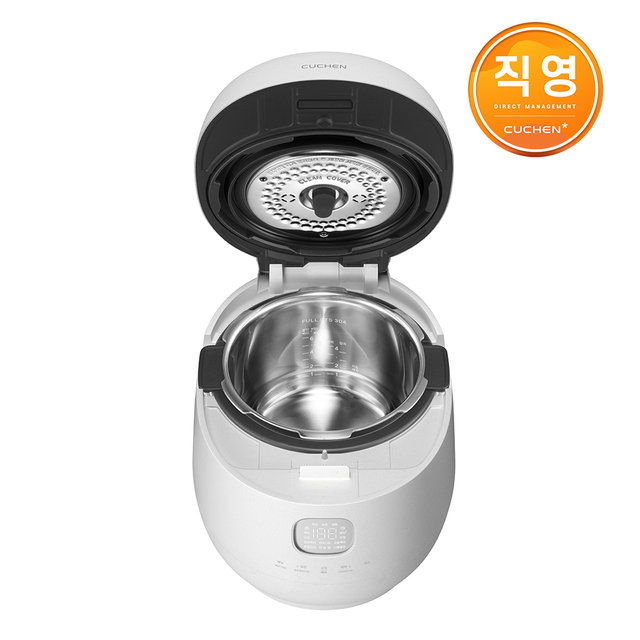 쿠첸 Brain 퓨어 화이트 풀스텐 듀얼프레셔 10인용 IH전기압력밥솥 CRH-TWS1010MW 