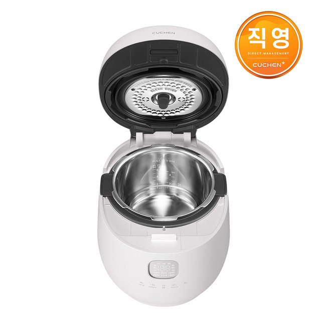 [고효율가전] 쿠첸 Brain 블라썸 화이트 풀스텐 듀얼프레셔 10인용 IH전기압력밥솥 CRH-TWS1010BW