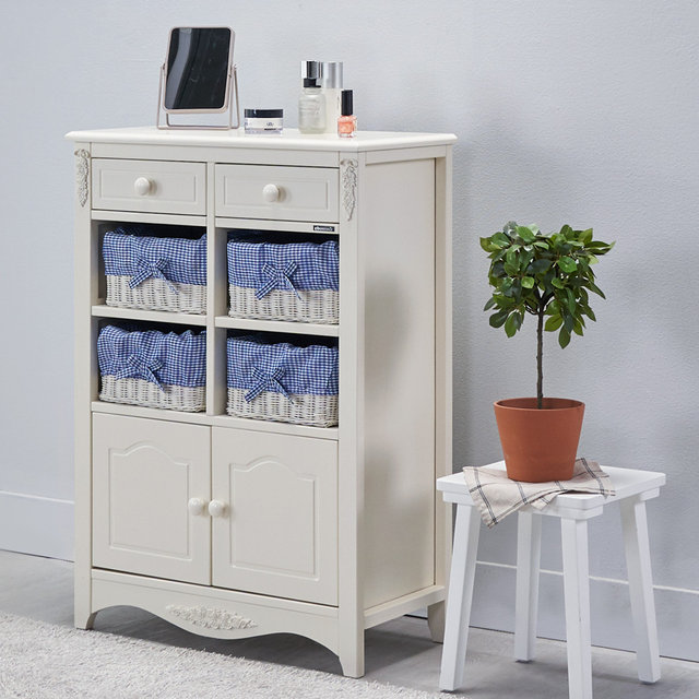 로즈 라탄수납서랍장 하이