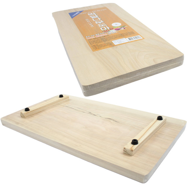 통판 박달나무 단면 받침대형 나무도마 (왕대) 주방도마