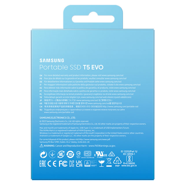 삼성전자 공식인증 포터블 외장 SSD T5 EVO 8TB MU-PH8T0S/WW