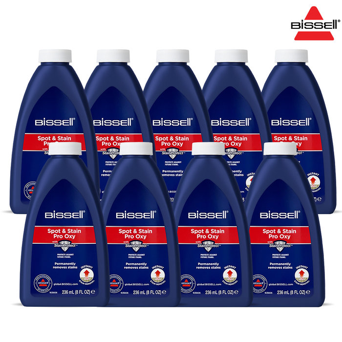 BISSELL 정품 <b>비쎌</b> BISSELL <b>스팟</b><b>클린</b> 전용 프로 옥시 <b>스팟</b>앤스테인 포뮬라 236ml X 9병