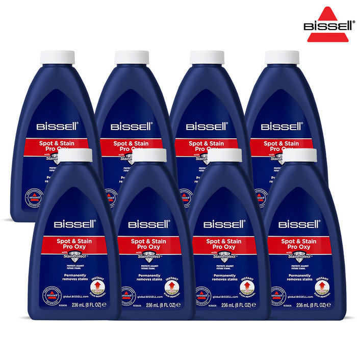 BISSELL 정품 <b>비쎌</b> BISSELL <b>스팟</b><b>클린</b> 전용 프로 옥시 <b>스팟</b>앤스테인 포뮬라 236ml X 8병