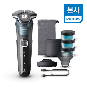 필립스 Philips SkinIQ 5000 시리즈 전기면도기 S5882/76 페트롤블루