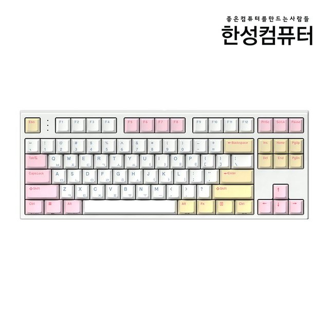 GK777SE OfficeMaster 저소음 윤활 기계식 키보드 뽀송 블루베리 스무디 (샤크 38g_저소음)