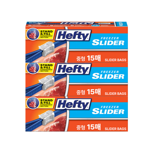 헤프티 슬라이드 스탠딩 냉동 중형 -15매X3개입