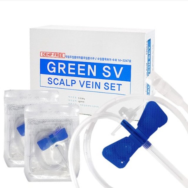 두원 멸균 나비침 25g x 100개 나비바늘 스칼프베인세트