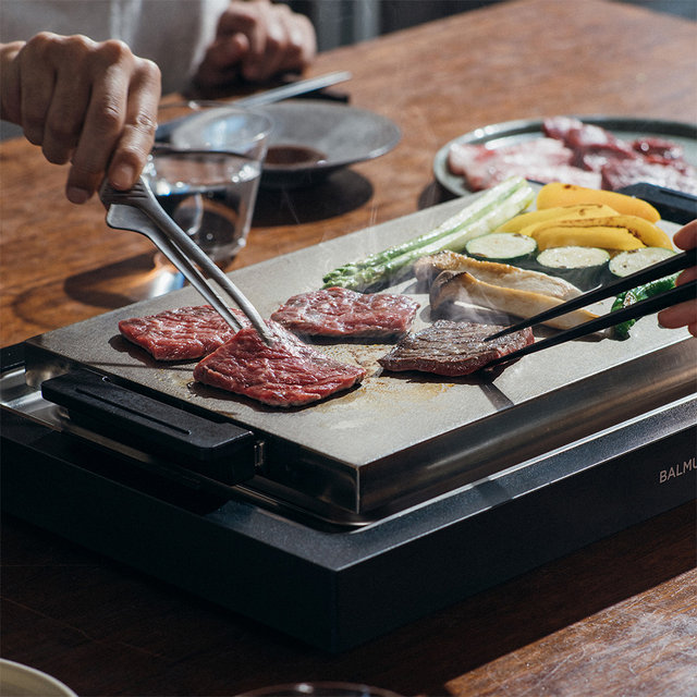 [전용가방 증정] [공식수입원]발뮤다 더 플레이트 프로+그리들&커버+타코야키플레이트 K10B-BK