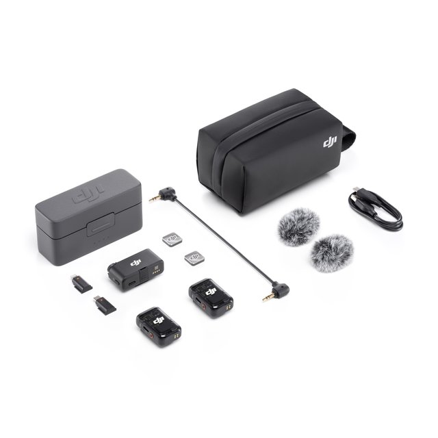 무선 마이크 2 [2TX+1RX+충전케이스][DJI MIC2 1V2][블랙]