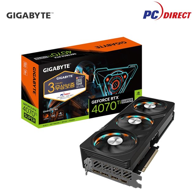 GIGABYTE 지포스 RTX 4070 Ti SUPER GAMING OC D6X 16GB 피씨디렉트