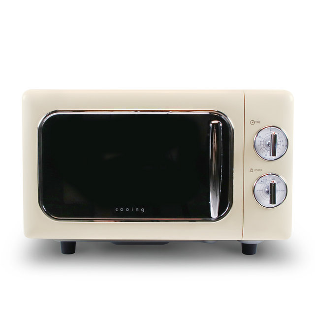 쿠잉 20L 레트로 전자레인지(크림) MC-RCR20A