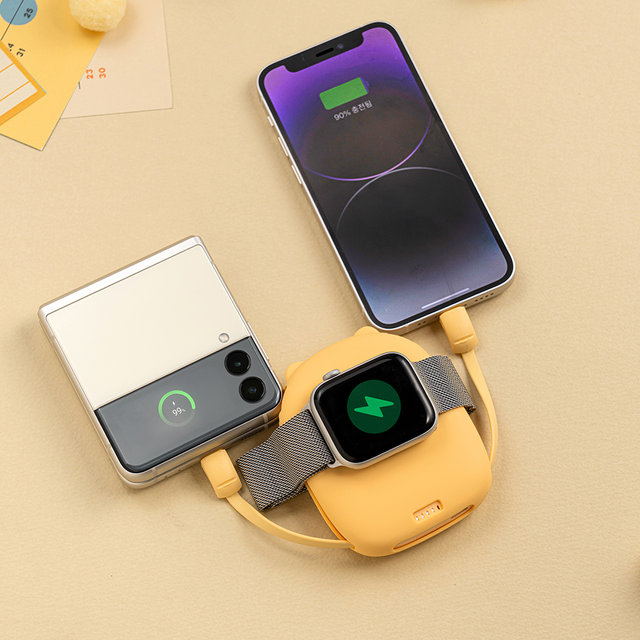 카카오프렌즈 올인원 케이블형 보조배터리 5,000mAh(애플워치 충전가능)