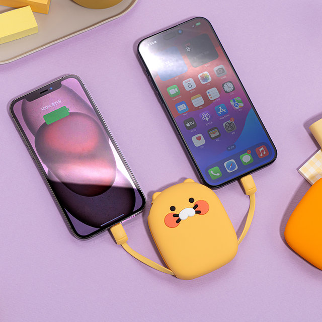 카카오프렌즈 올인원 케이블형 보조배터리 5,000mAh(애플워치 충전가능)
