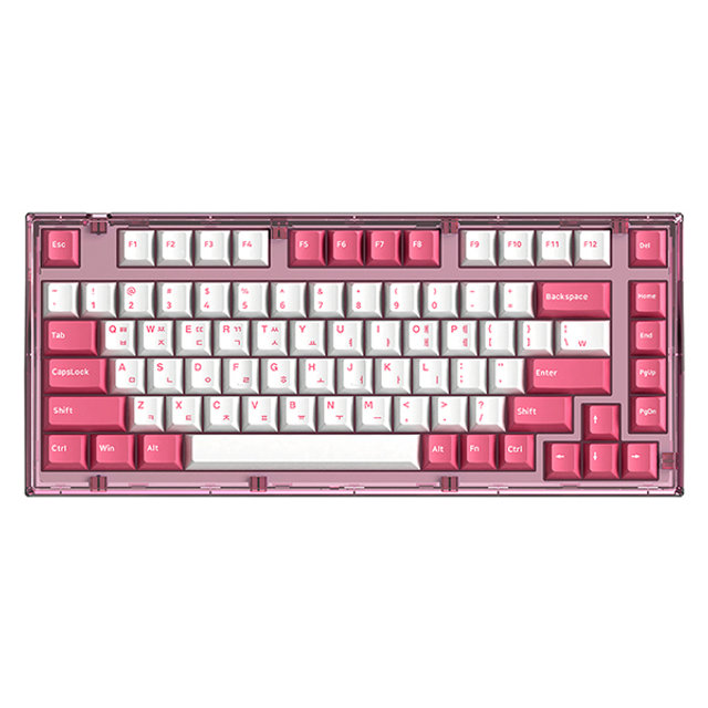 AG75 가스켓 마운트 무선 기계식 키보드 (핑크, 넌클릭)