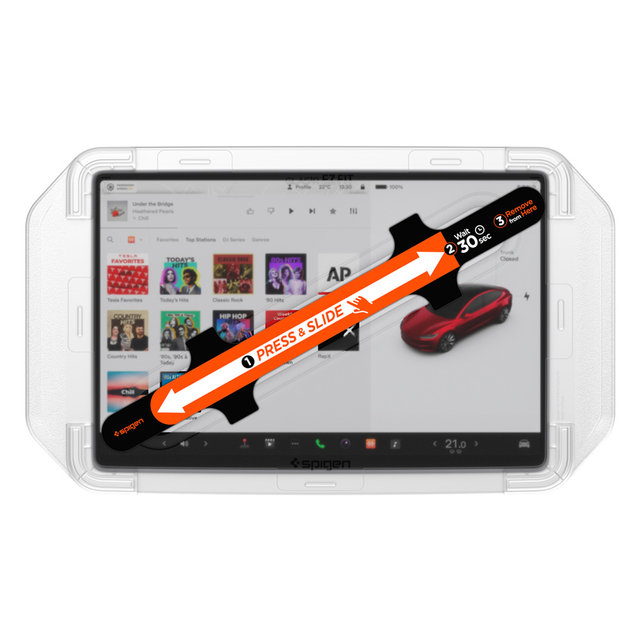 테슬라 모델3 2024 하이랜드 앞좌석 스크린용 보호필름 강화유리 글라스tR AG