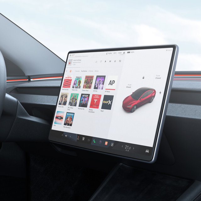 테슬라 모델3 2024 하이랜드 앞좌석 스크린용 보호필름 강화유리 글라스tR AG