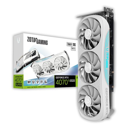 ZOTAC GAMING 지포스 RTX 4070 Ti SUPER Trinity OC D6X 16GB White 그래픽카드