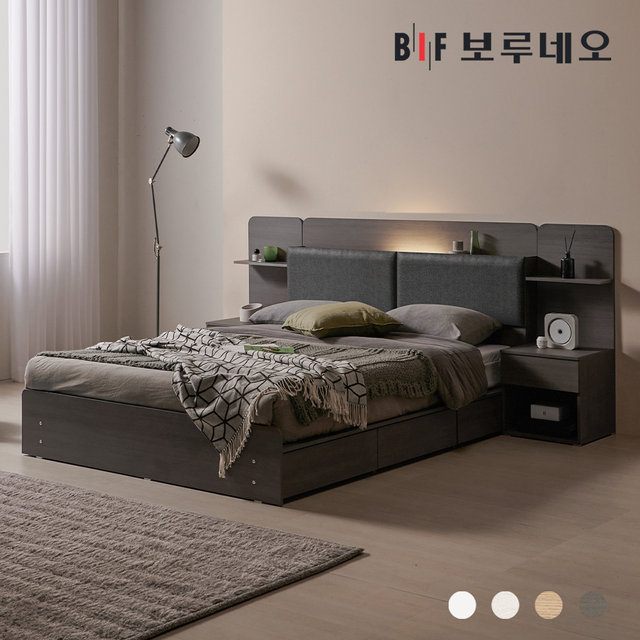 리오Po LED 3서랍 수납 호텔침대 독립유로탑 세트 Q