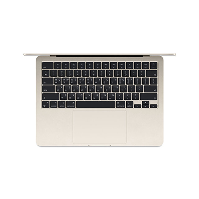 맥북에어 13 M3, 8코어 CPU, 10코어 GPU, 8GB RAM, 512GB SSD - 스타라이트 [MRXU3KH/A]