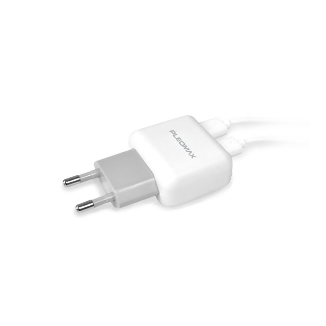 플레오맥스 USB 2포트 가정용 충전기 C타입 케이블 포함