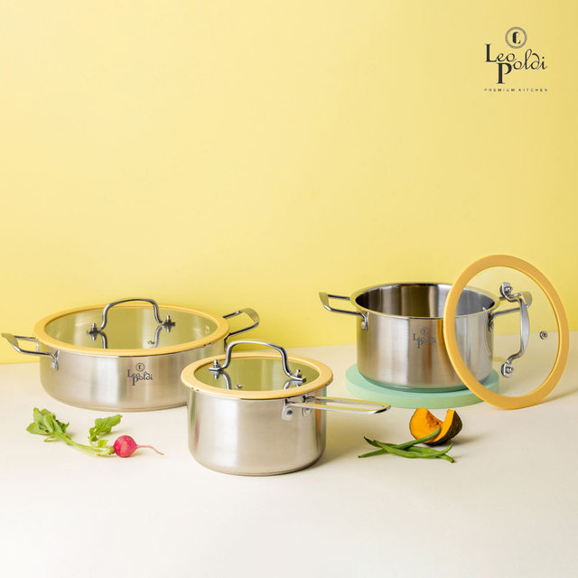 인덕션겸용 스텐 자취생 신혼냄비3종세트 (18편수+20양수+26전골) 주방냄비