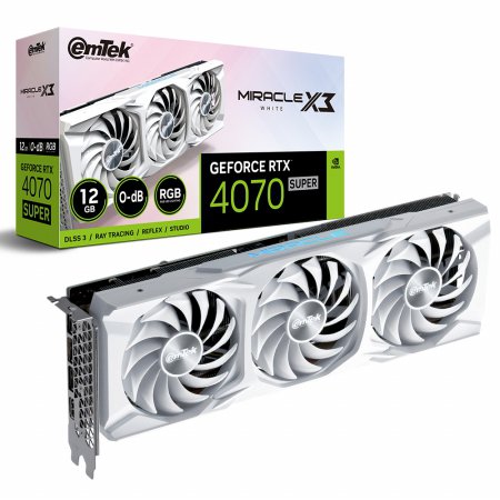 이엠텍 지포스 RTX 4070 SUPER MIRACLE X3 WHITE D6X 12GB