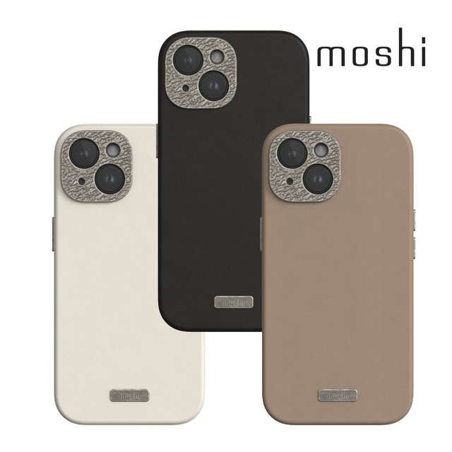 모쉬 나파 아이폰 15 플러스 가죽 케이스 맥세이프 지원 / White