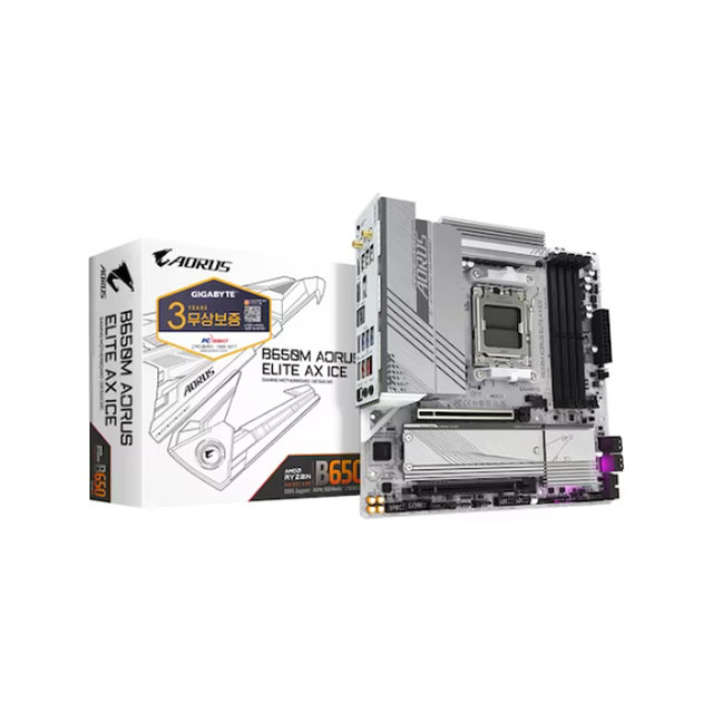 GIGABYTE B650M AORUS ELITE AX ICE 피씨디렉트/