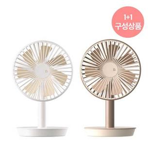 [1+1] 듀플렉스 무선 탁상용 소형 선풍기 DP-DF700(W)+(B) 