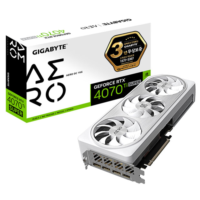 기가바이트 지포스 RTX 4070 Ti SUPER AERO OC D6X 16GB 제이씨현