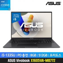 (최대혜택56만원대)ASUS X1605VA-MB772/15.6인치/i5-1335U/8GB/512GB/프리도스