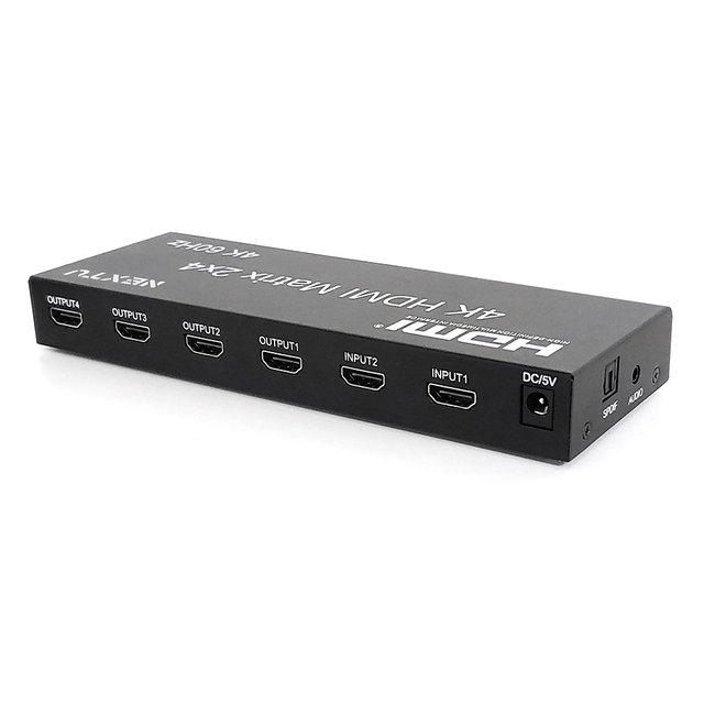 NEXTU NEXT-4224UHDM-DS 2x4 HDMI 매트릭스 스위치 4K 60Hz