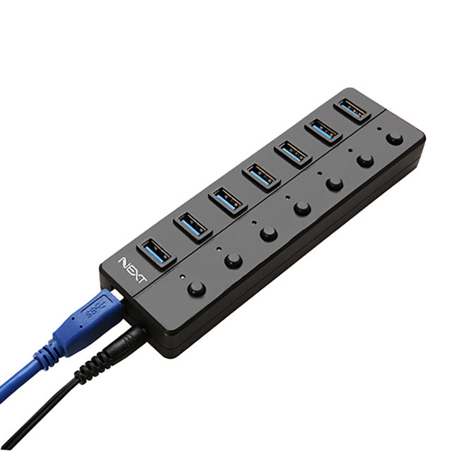 NEXTU NEXT-707U3 USB 3.0 7포트 유전원 USB 허브 개별스위치