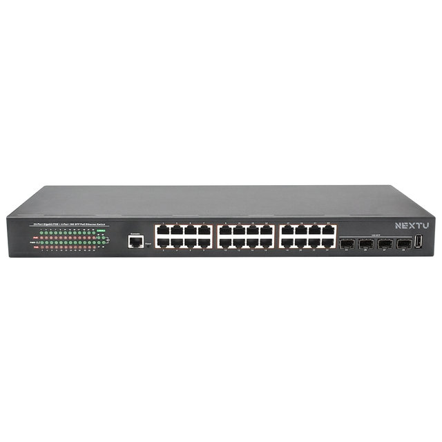 NEXTU NEXT-POE7128L2-10G 24포트 POE+ 10G 4SFP 스위칭허브