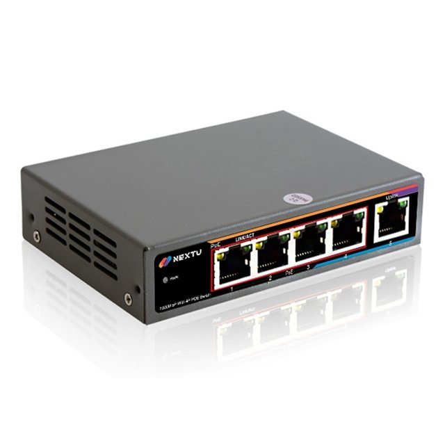 NEXTU NEXT-POE6005F 5포트 Extender 기가 POE 스위치허브