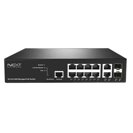 NEXTU NEXT-POE4210L2S-TP 8포트 PoE+ 2SFP 2TP 스위칭허브