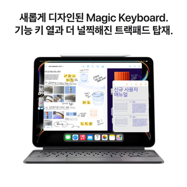 아이패드 프로 13 M4 Wi-Fi 1TB 스탠다드 글래스 - 실버 [MVX73KH/A]