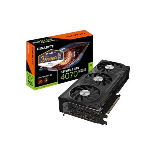 GIGABYTE 지포스 RTX 4070 SUPER WINDFORCE OC D6X 12GB 피씨디렉트