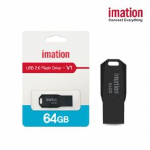 이메이션 V1 USB 2.0 64GB USB메모리 블랙 (단자노출형)