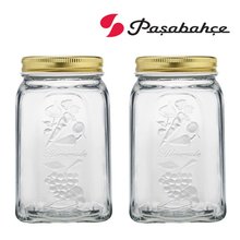 유리 저장병 1000ml 2P 공병 보관 용기 꿀 피클 수제청병