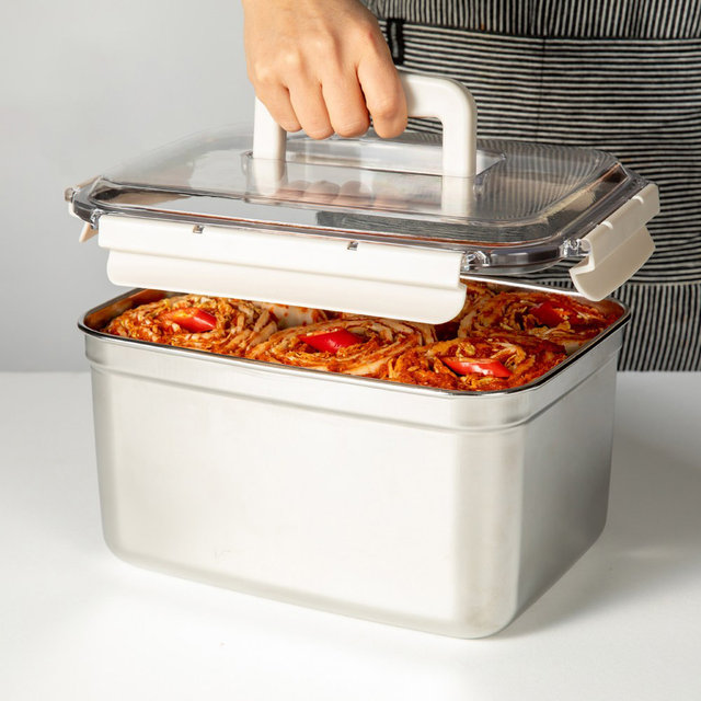 스텐 김치통 밀폐용기 7L 파김치 물김치통 김장 보관통