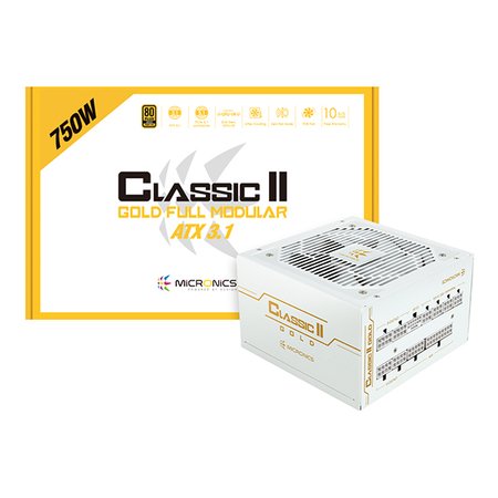 마이크로닉스 Classic II 750W 80PLUS골드 풀모듈러 ATX3.1 화이트 파워