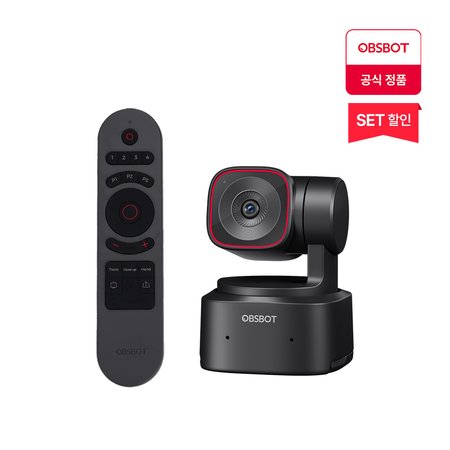 OBSBOT Tiny 2 Lite 리모컨세트 옵스봇 타이니2 AI 스트리밍 4K PTZ 웹캠