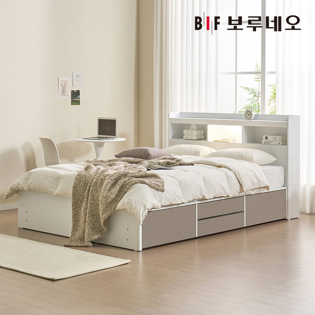 올리 LED 깊은수납 침대 프레임 퀸 Q