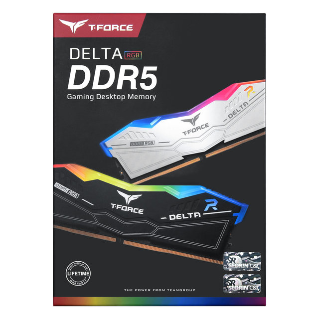 [서린공식] 팀그룹 T-Force DDR5 6000 CL38 Delta RGB 블랙 패키지 32GB(16Gx2)