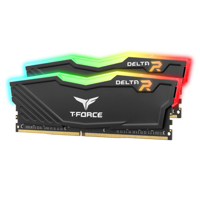 [서린공식] 팀그룹 T-Force DDR4-3600 CL18 Delta RGB 블랙 패키지 32GB(16Gx2)