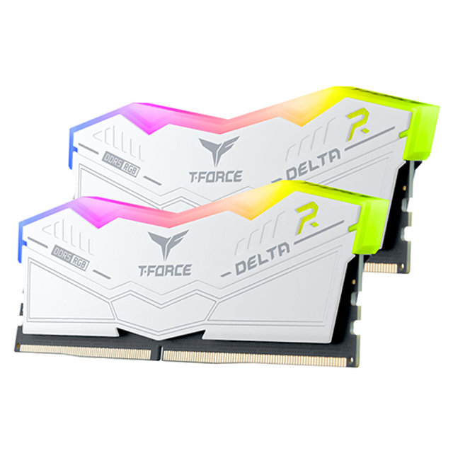 [서린공식] 팀그룹 T-Force DDR5 6000 CL30 Delta RGB 화이트 패키지 32GB(16Gx2)