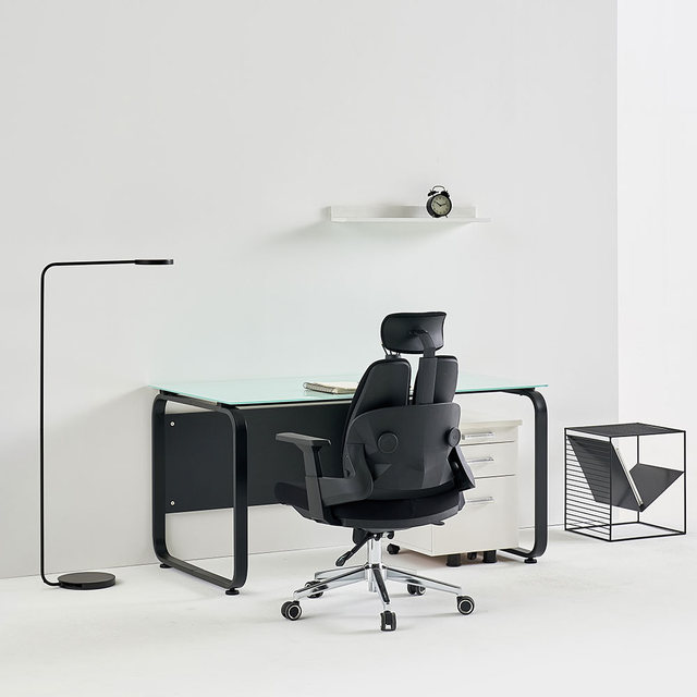 데임 A형 강화유리 사무용책상 1800x800